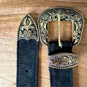 Free People black belt with gold buckle